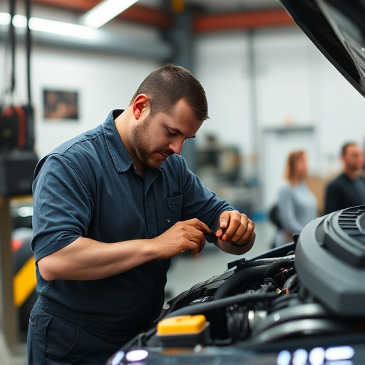 auto technician working