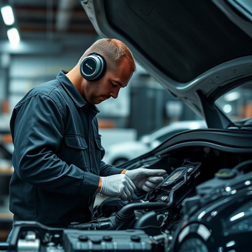 auto technician working