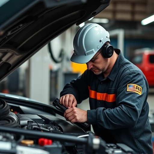 auto technician working