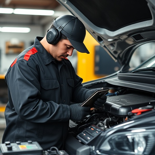 auto technician working