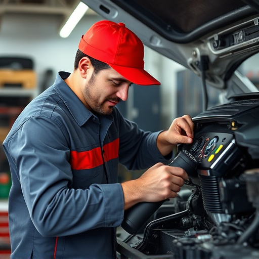 auto technician working