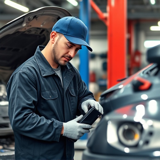 auto technician working