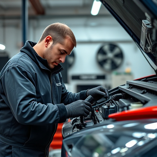 auto technician working