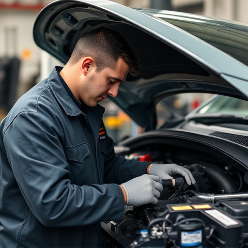 auto technician working