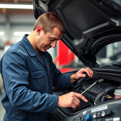auto technician working