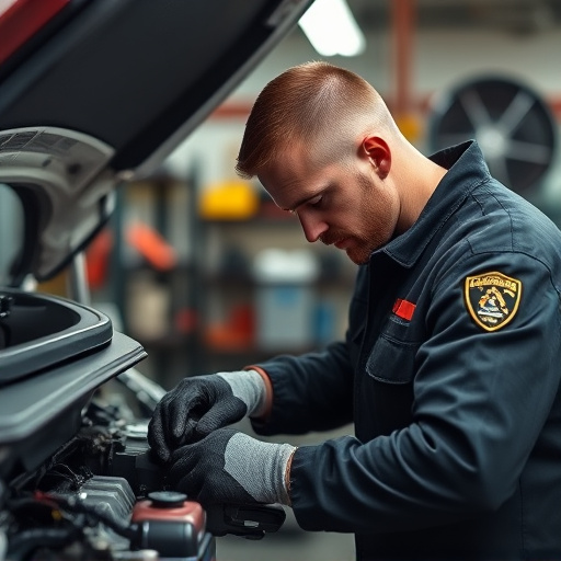 auto technician working
