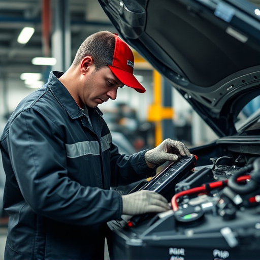auto technician working