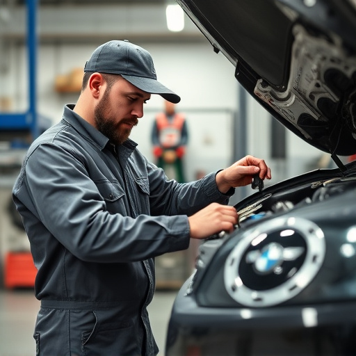 auto technician working