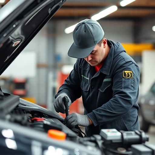 auto technician working