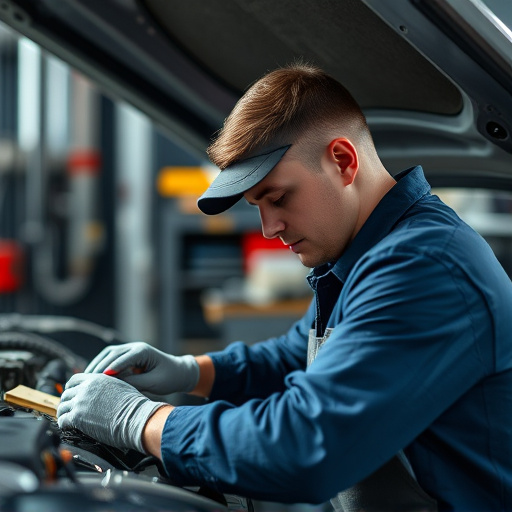 auto technician working