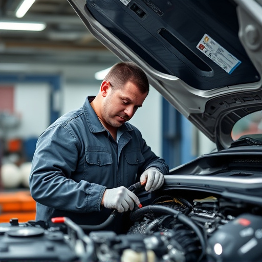 auto technician working