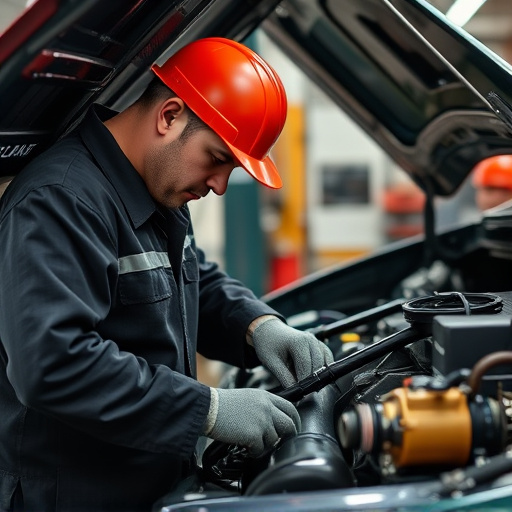 auto technician working