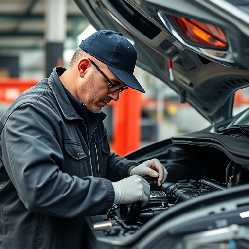 auto technician working