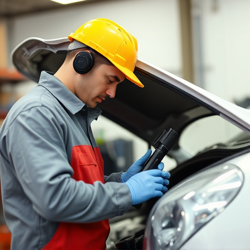 auto technician working