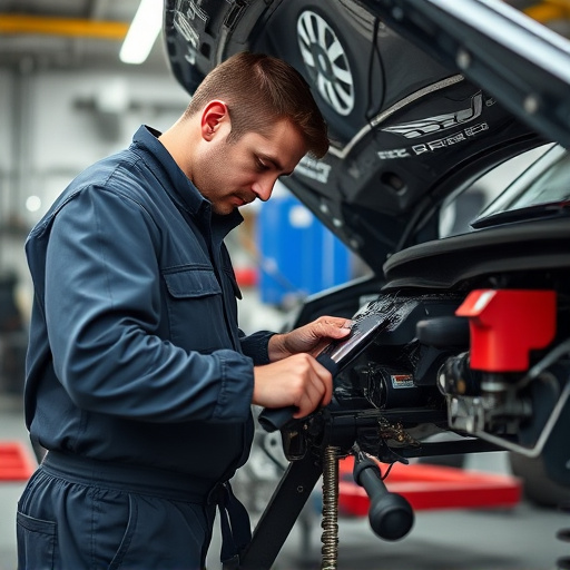 auto technician working
