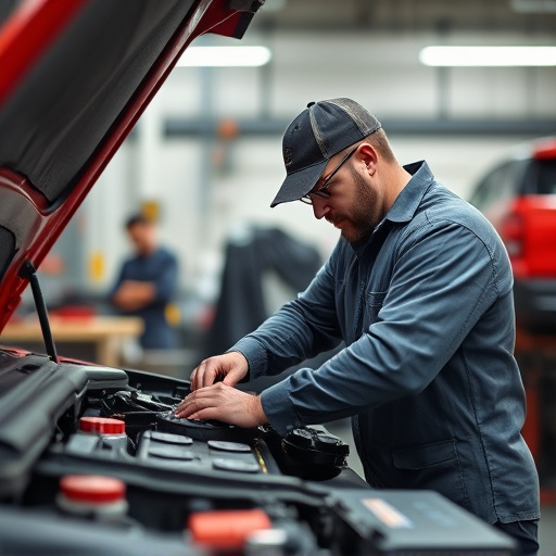auto technician working