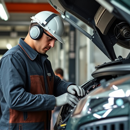 auto technician working