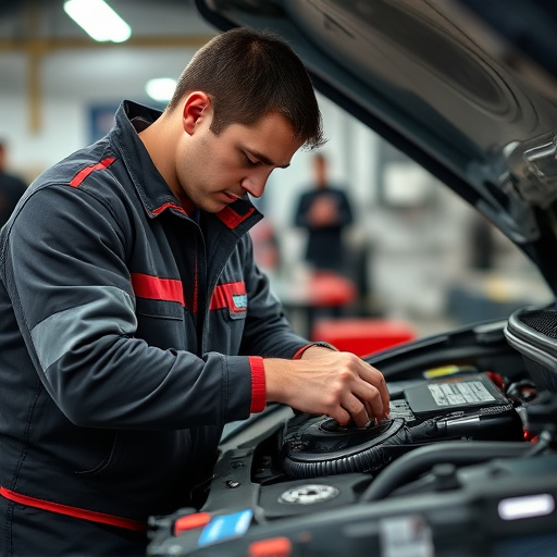 auto technician working