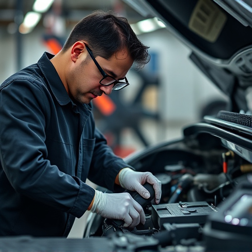 auto technician working