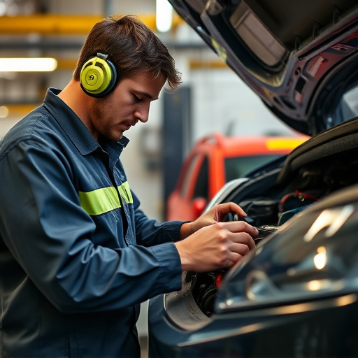 auto technician working