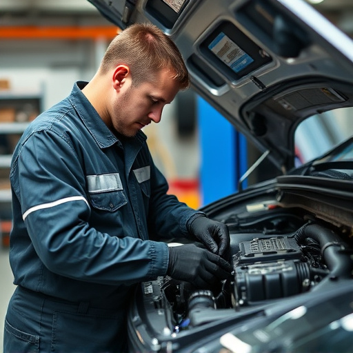 auto technician working