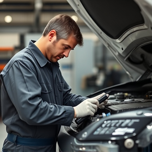 auto technician working