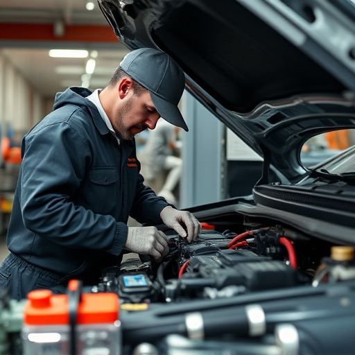 auto technician working