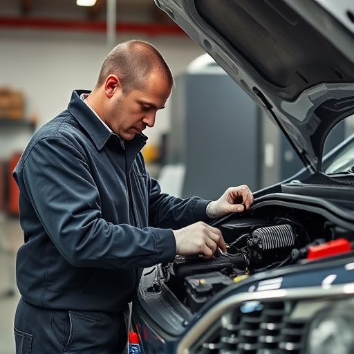 auto technician working
