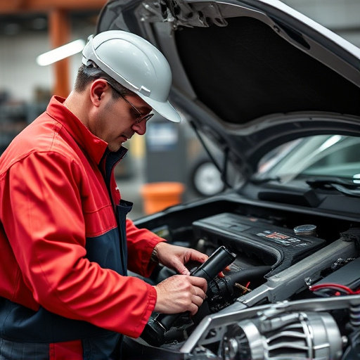 auto technician working