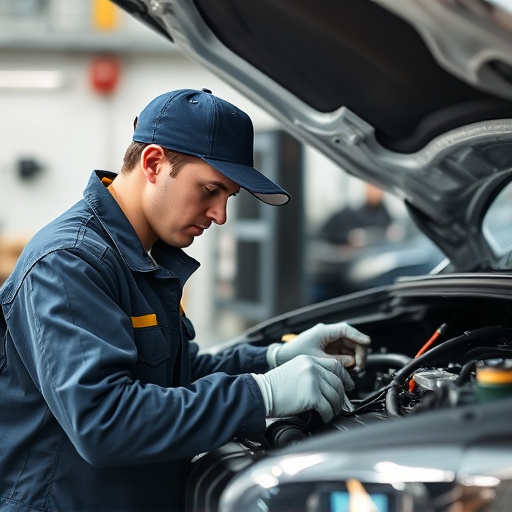 auto technician working