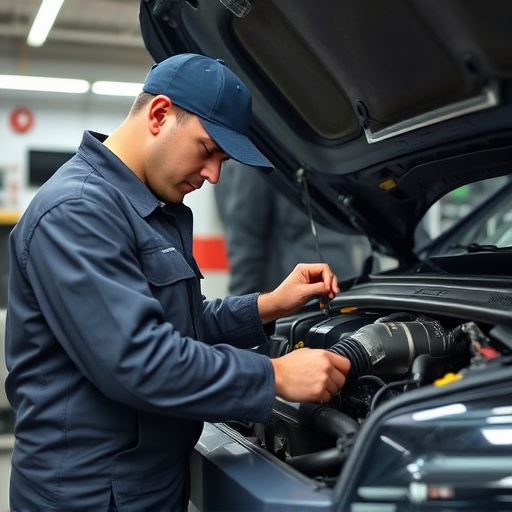 auto technician working