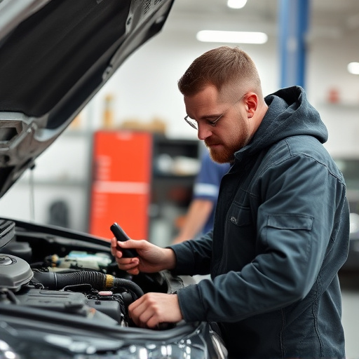 auto technician working
