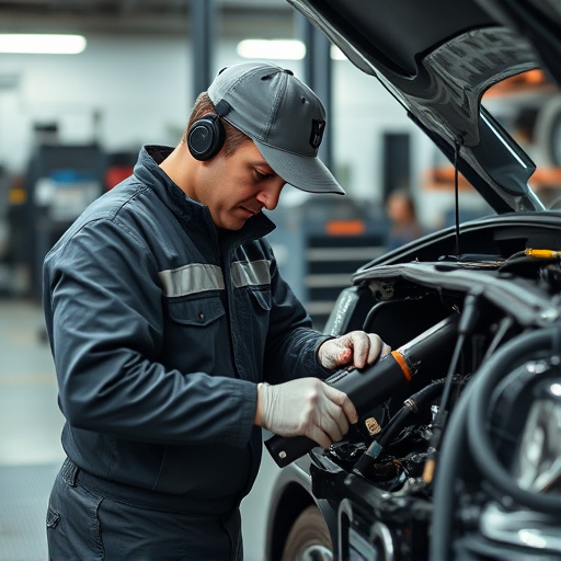 auto technician working