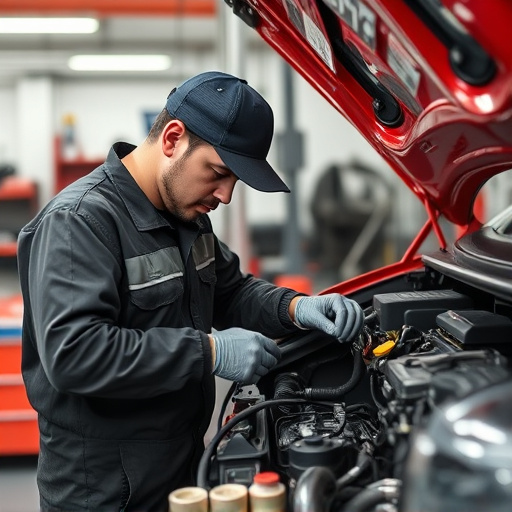 auto technician working