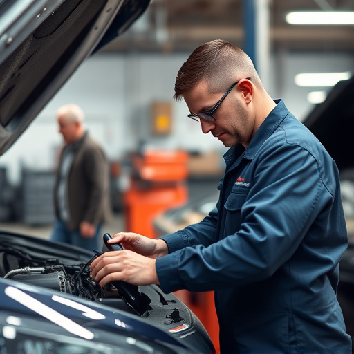 auto technician working