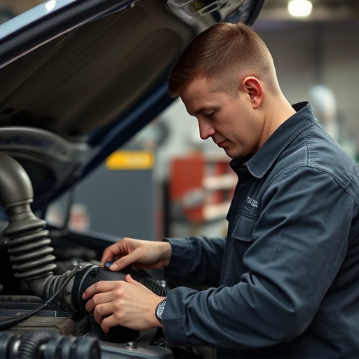 auto technician working