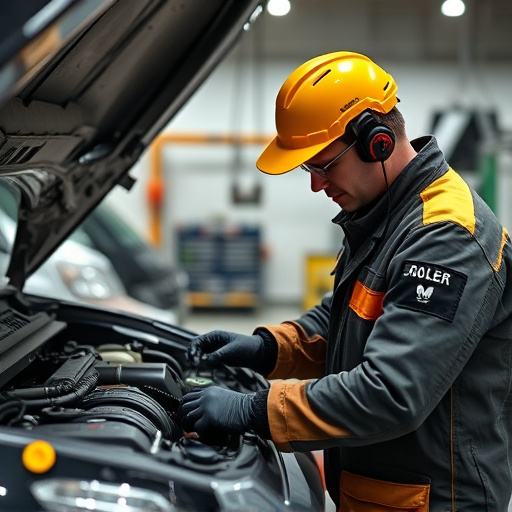auto technician working