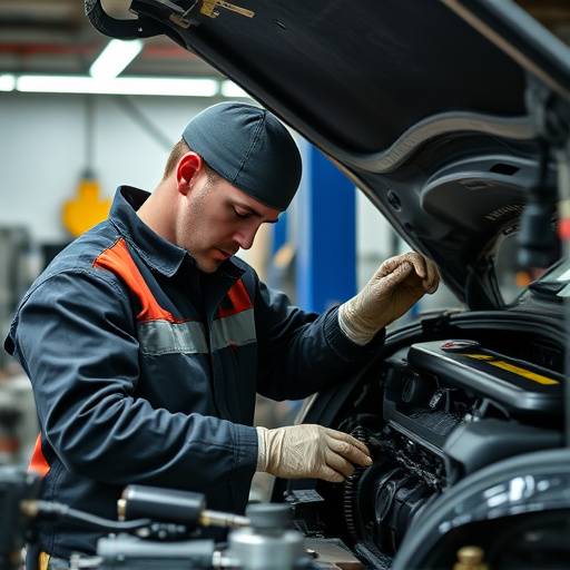 auto technician working