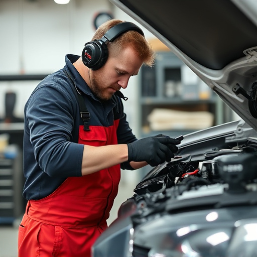 auto technician working