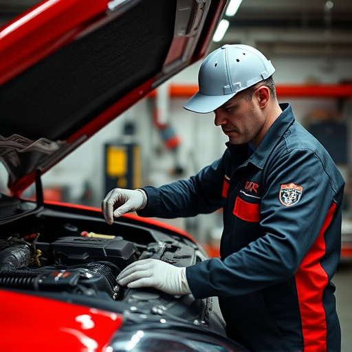 auto technician working