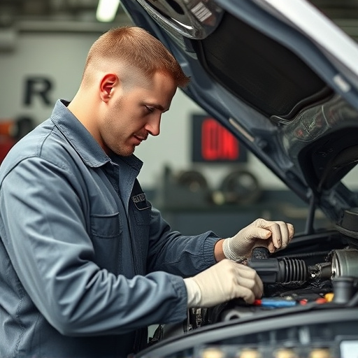 auto technician working
