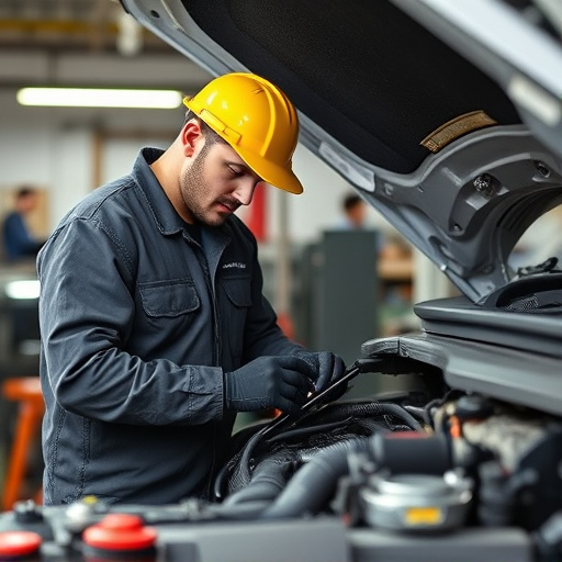 auto technician working