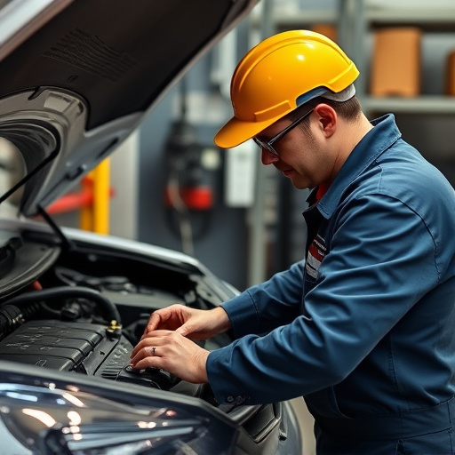 auto technician working