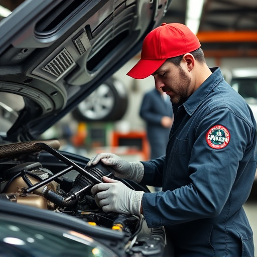 auto technician working