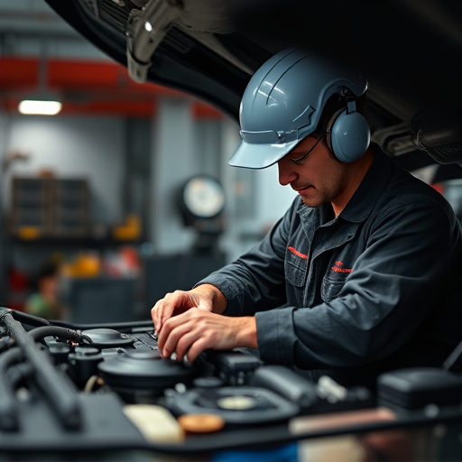 auto technician working