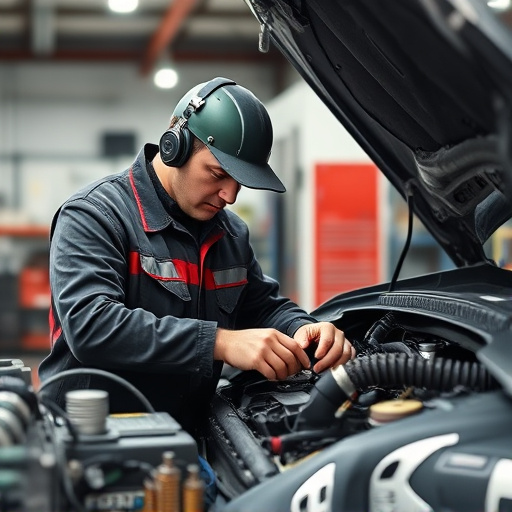 auto technician working