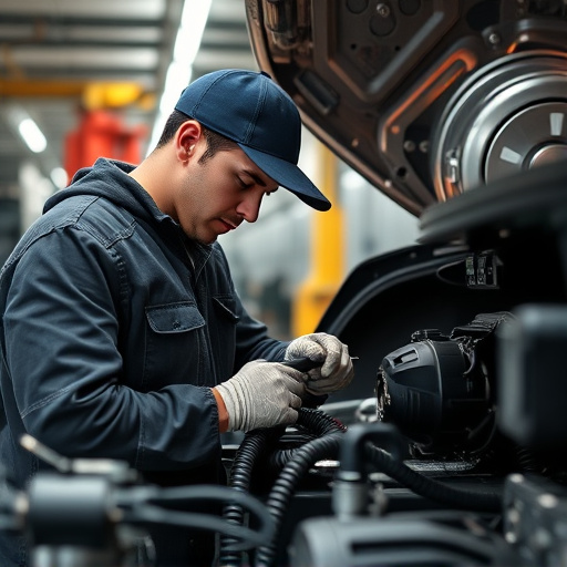 auto technician working