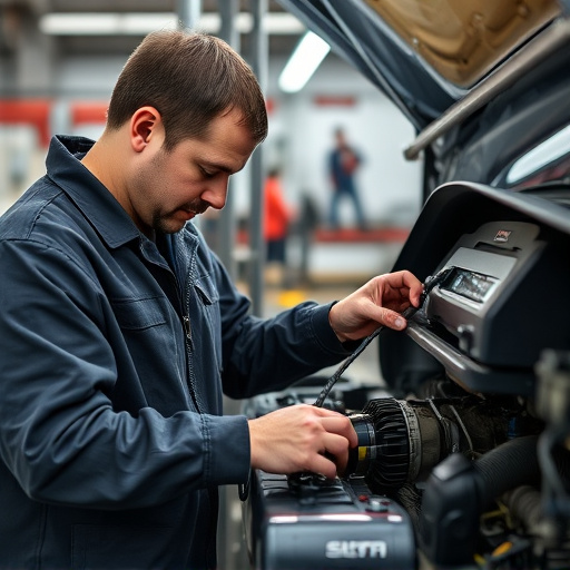 auto technician working