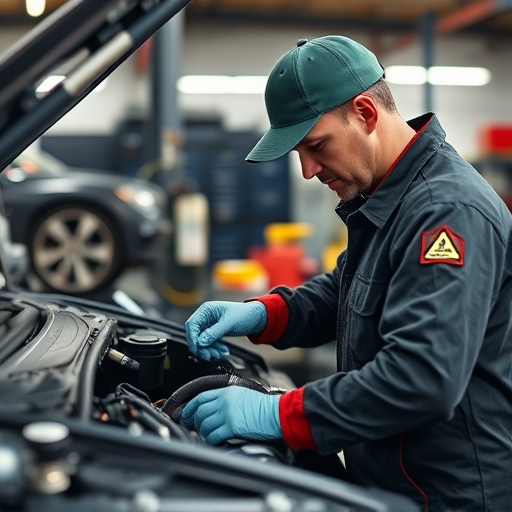 auto technician working