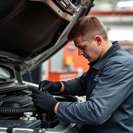 auto technician working